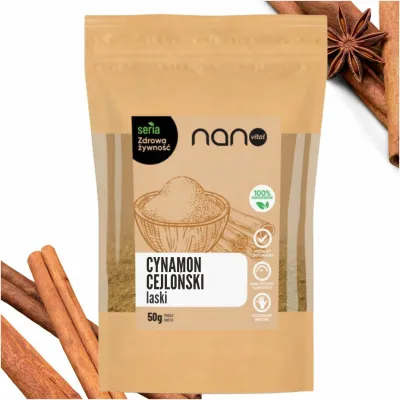 Cynamon cejloński laski 50g Nanovital