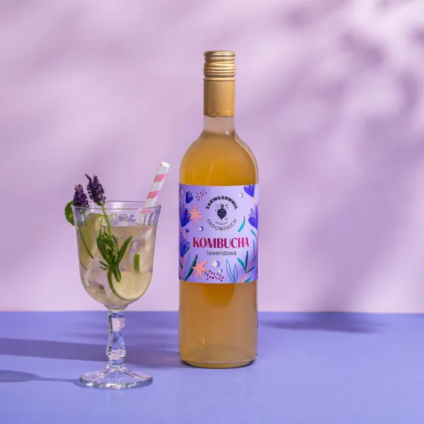 Kombucha lawendowa 750 ml Zakwasownia