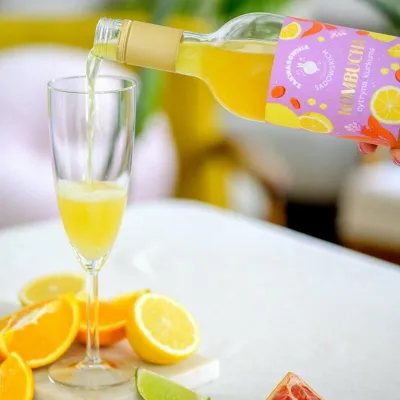 Kombucha z cytryną i kurkumą 750ml Zakwasownia