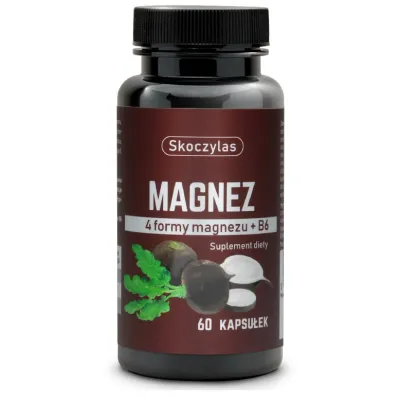 Magnez 4 formy, wit B6, czarna rzepa   60kaps Skoczylas