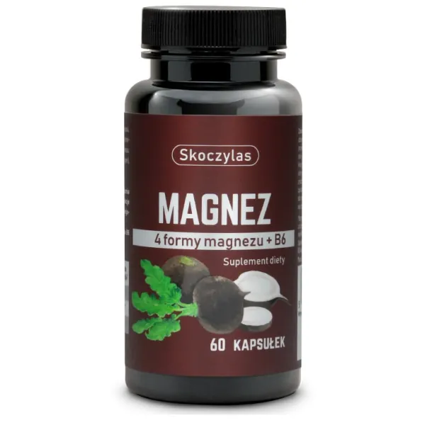 Magnez 4 formy, wit B6, czarna rzepa   60kaps Skoczylas