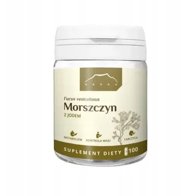 Morszczyn ekstrakt - jod organiczny 100  kapsułek x 200 mg Nanga
