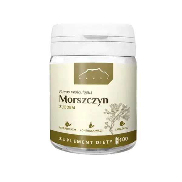 Morszczyn ekstrakt - jod organiczny 100  kapsułek x 200 mg Nanga
