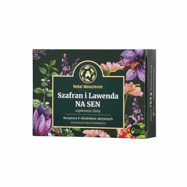 Szafran i Lawenda na sen x 30 kapsułek  Herbal Pharmaceuticals
