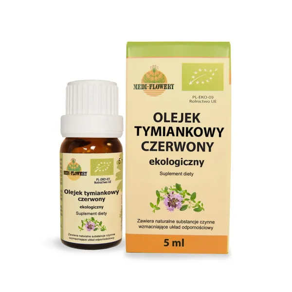 Naturalny Olejek Czerwony Tymiankowy Eko 5ml - Medi Flowery