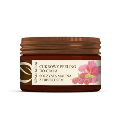 Cukrowy Peeling do ciała soczysta malina z hibiskusem 200g Bosphaera