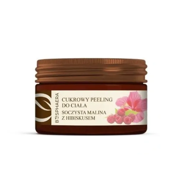 Cukrowy Peeling do ciała soczysta malina z hibiskusem 200g Bosphaera