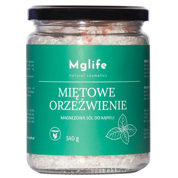 Miętowe orzeźwienie magnezowa sól do kąpieli 540g Mglife