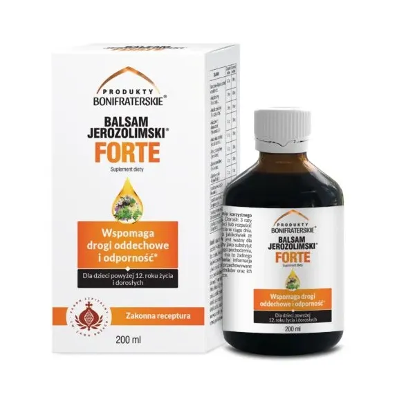 Balsam Jerozolimski Forte 200 ml Produkty Bonifraterskie