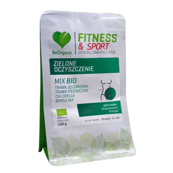 FITNESS & SPORT Zielone Oczyszczenie Mix BIO BeOrganic 100g