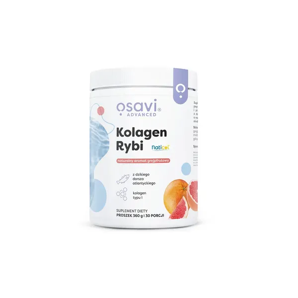 Kolagen Rybi z Dzikiego Dorsza, Greipfrut 360 g Osavi