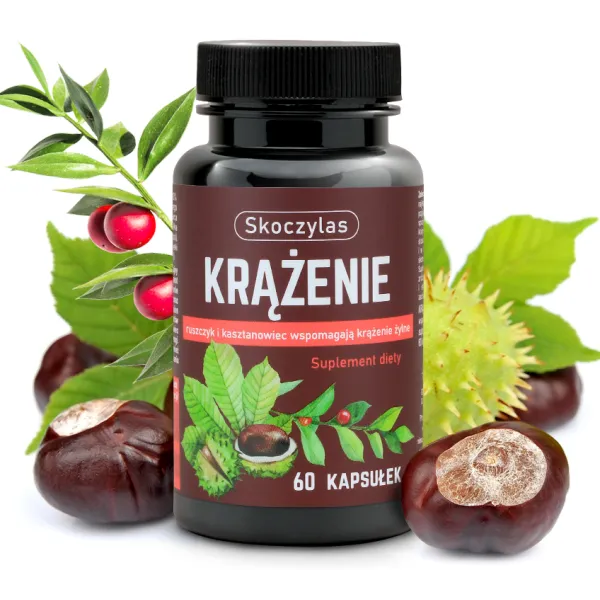 Krążenie ruszczyk, diosmina, kasztanowiec 60kaps Skoczylas