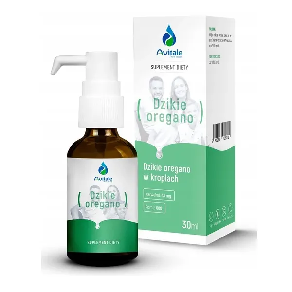 Krople Avitale, Dzikie Oregano, 90 % Karwakrolu, 30ml