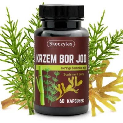 Krzem Bor Jod Skrzyp Bambus Algi 60 kaps Skoczylas