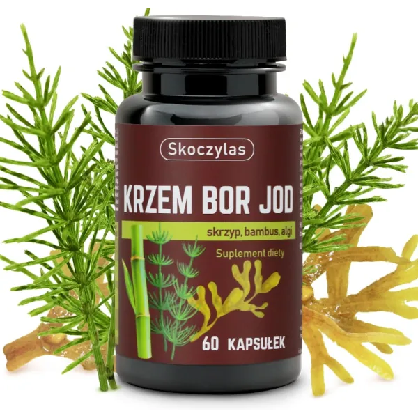 Krzem Bor Jod Skrzyp Bambus Algi 60 kaps Skoczylas