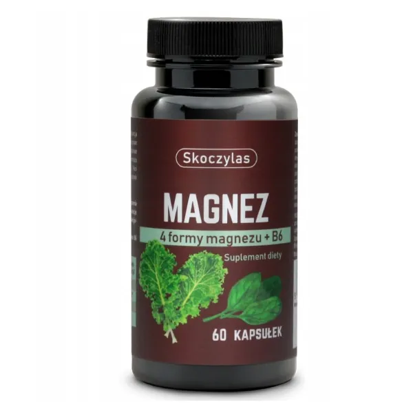 Magnez 4 formy, wit B6, szpinak, jarmuż 60kaps Skoczylas