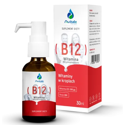 Metylokobalamina - Avitale Witamina B12 200 µg 30 ml