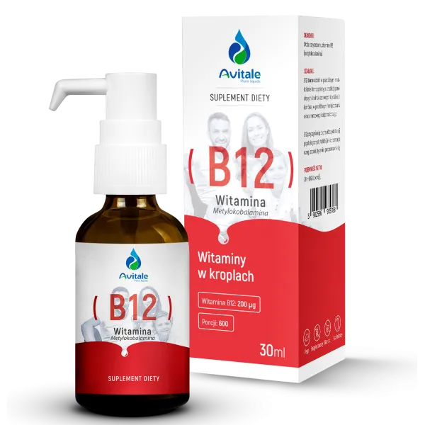 Metylokobalamina - Avitale Witamina B12 200 µg 30 ml