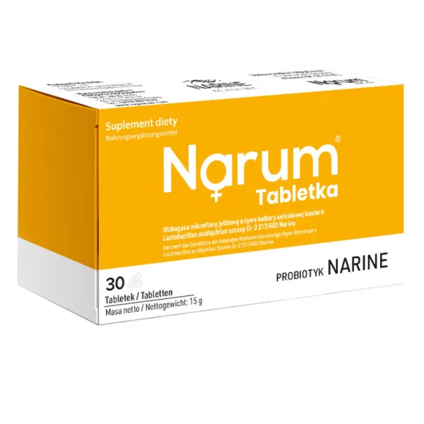 Narum Tabs. probiotyk 500mg 30 szt. żółte Narine