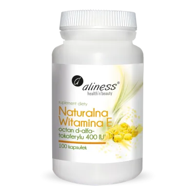Naturalna Witamina  E 400 IU 100 kaps. Aliness