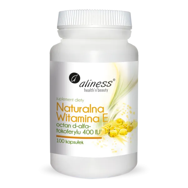 Naturalna Witamina  E 400 IU 100 kaps. Aliness