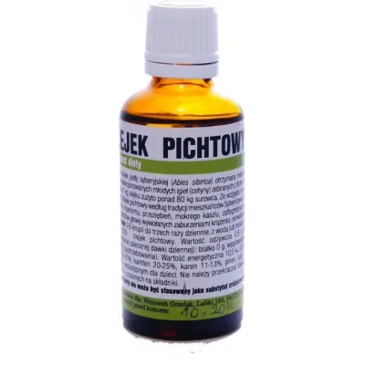 Olejek Pichtowy Syberyjski 50ml Altai – naturalny olejek eteryczny z drzew iglastych, wspierający zdrowie i samopoczucie.