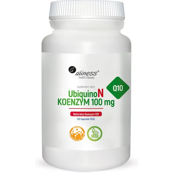 UbiquinoN Naturalny koenzym Q10 100mg x 100 Vege kaps Aliness