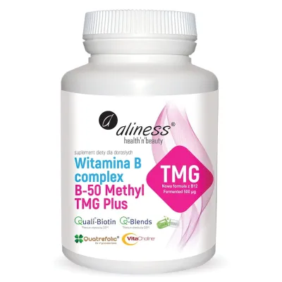 Witamina B50 Methyl TMG Plus, 100 Vege kaps Aliness