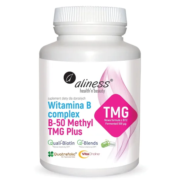 Witamina B50 Methyl TMG Plus, 100 Vege kaps Aliness