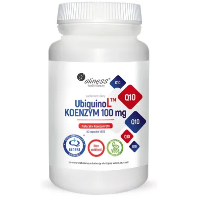 UbiquinoL KANEKA Naturalny KOENZYM 100mg x 60 Vege caps. Aliness