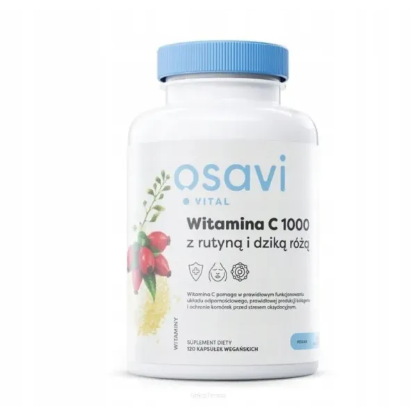 Witamina c z turyną i dziką różą 120 kaps Osavi