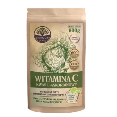 Witamina C z kapusty (kwas L- Askorbinowy) w proszku 900 g Skarby Gai