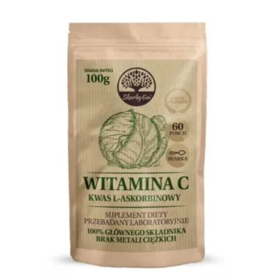 Witamina C z kapusty (kwas L- Askorbinowy) w proszku 100 g Skarby Gai