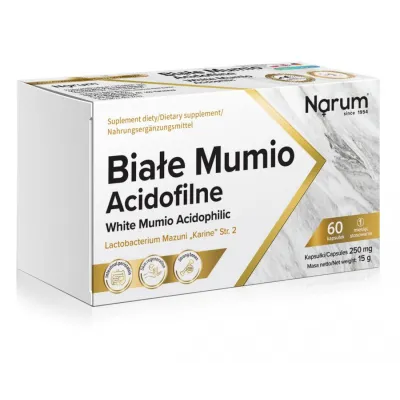 Białe Mumio Acidofilne 250 mg 60 kaps Narum