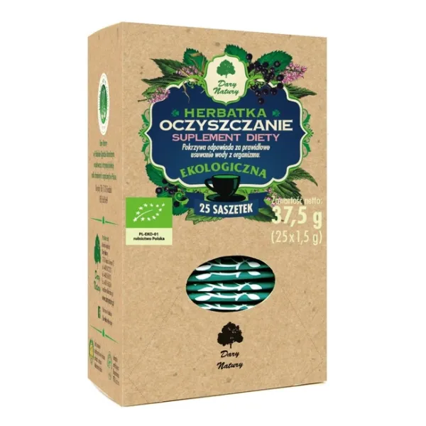 Herbatka owocowo-ziołowa Oczyszczanie EKO 25x1,5g Dary Natury