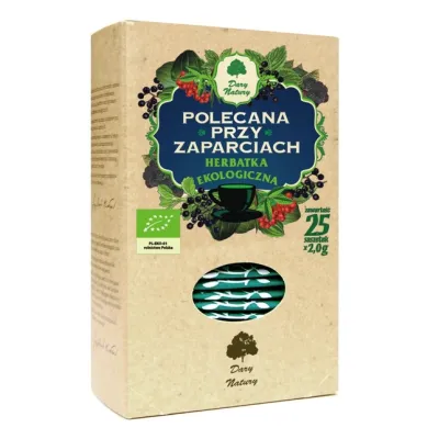 Herbatka polecana przy zaparciach EKO 25x2g Dary Natury