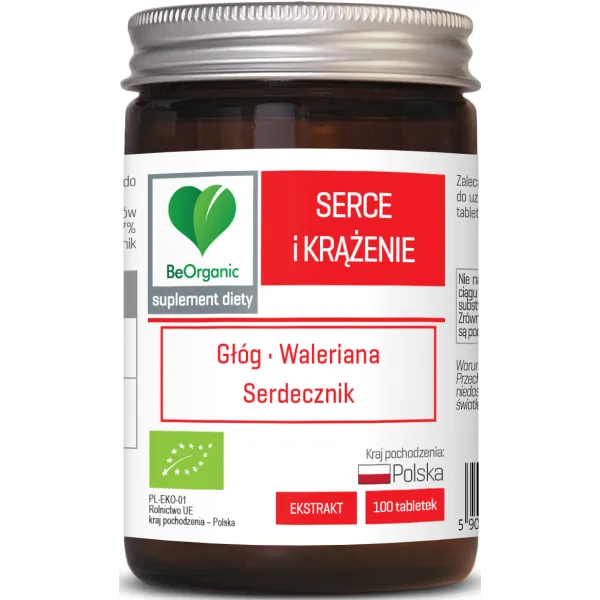 Serce i krążenie BIO 500mgx100tabl. BeOrganic