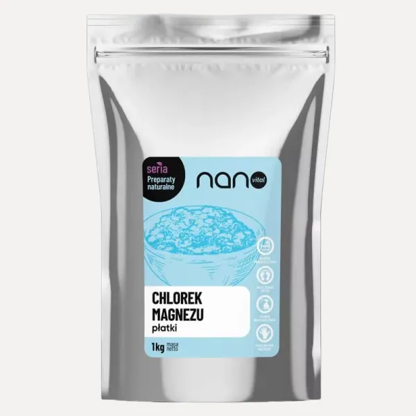Chlorek magnezu płatki 1kg Nanovital