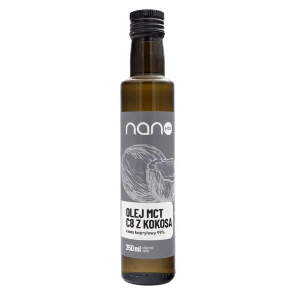 Olej MCT C8 z kokosa 250ml Nanovital