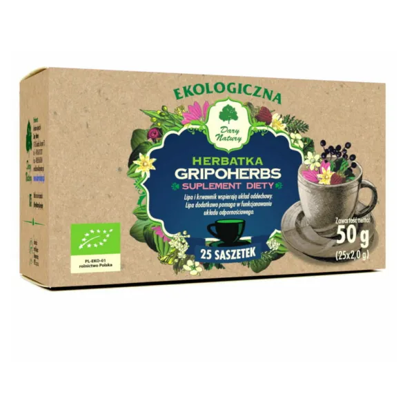 Herbatka Gripoherbs EKO 25×2g Dary Natury