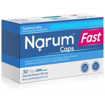 Narum Fast Caps 30 kapsułek uzupełnienie mikroflory jelitowej