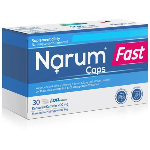 Narum Fast Caps 30 kapsułek uzupełnienie mikroflory jelitowej