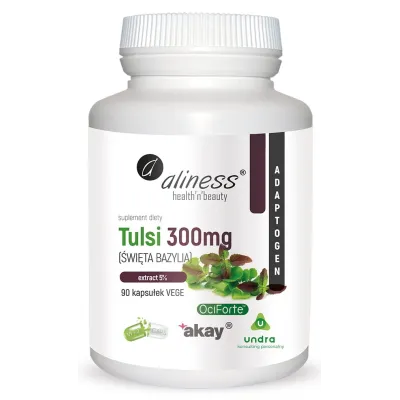 Tulsi (święta bazylia) 5% 300mg 90kaps. Aliness