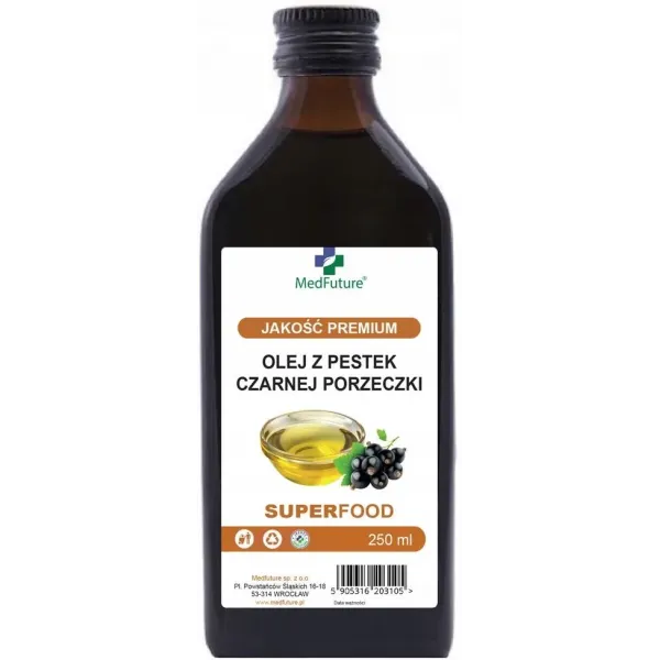 Olej z pestek czarnej porzeczki 250ml Medfuture