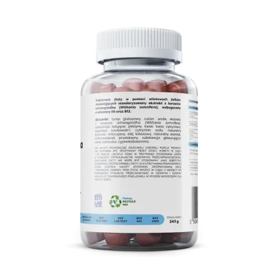 Ashwagandha 375mg żelki wiśnia 90 gummies Osavi