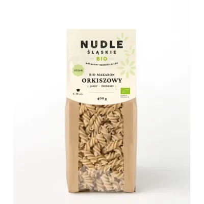 Makaron Orkiszowy Jasny Świdry 400g BIO Nudle Śląskie