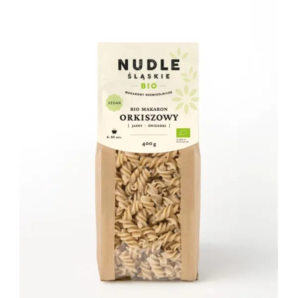 Makaron Orkiszowy Jasny Świdry 400g BIO Nudle Śląskie