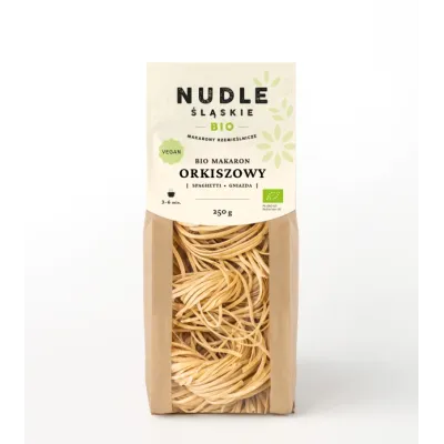 Makaron Orkiszowy Jasny Spaghetti 250g BIO Nudle Śląskie