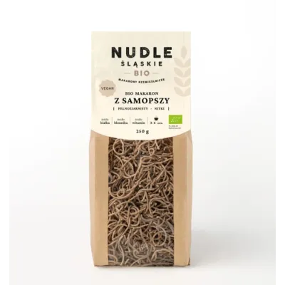 Makaron z Samopszy Pełnoziarnisty Nitki 250g BIO Nudle Śląskie