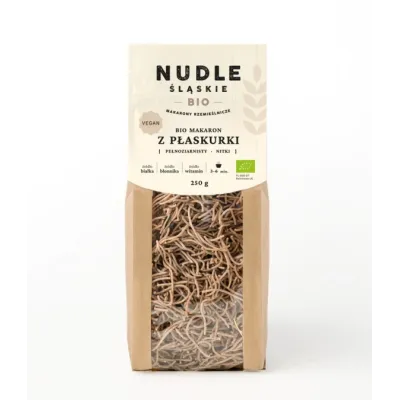Makaron z Płaskurki Pełnoziarnisty Nitki 250g BIO Nudle Śląskie
